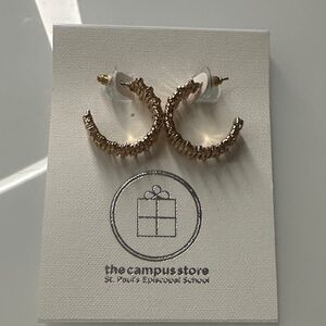 Textured Gold Hoop Earrings